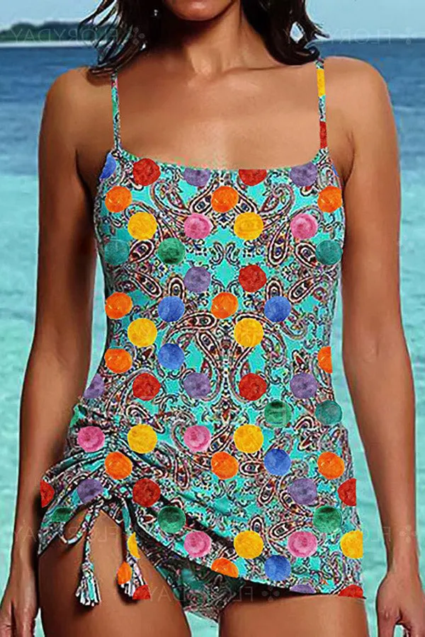 Halter Printed Two-piece Tankinis