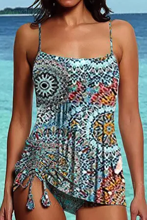 Halter Printed Two-piece Tankinis