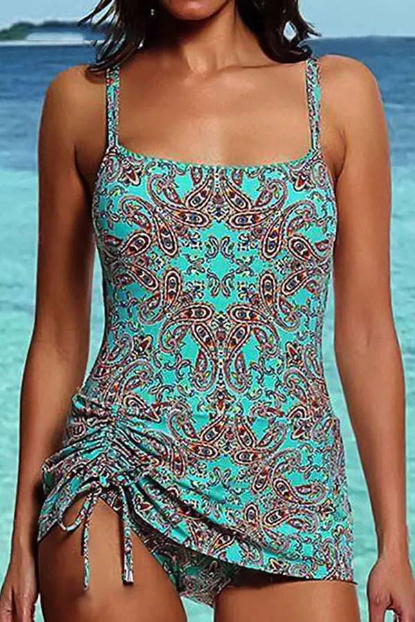 Halter Printed Two-piece Tankinis