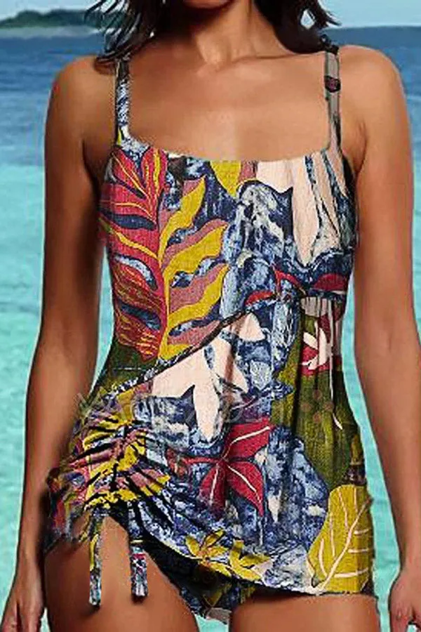 Halter Printed Two-piece Tankinis