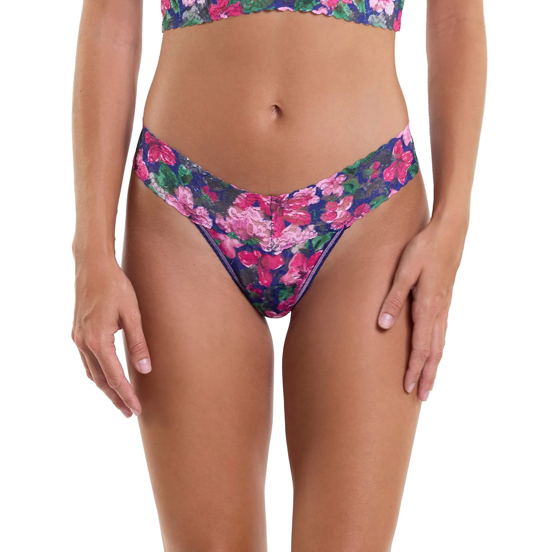 Hanky Panky Printed Lace Low Rise Thong
