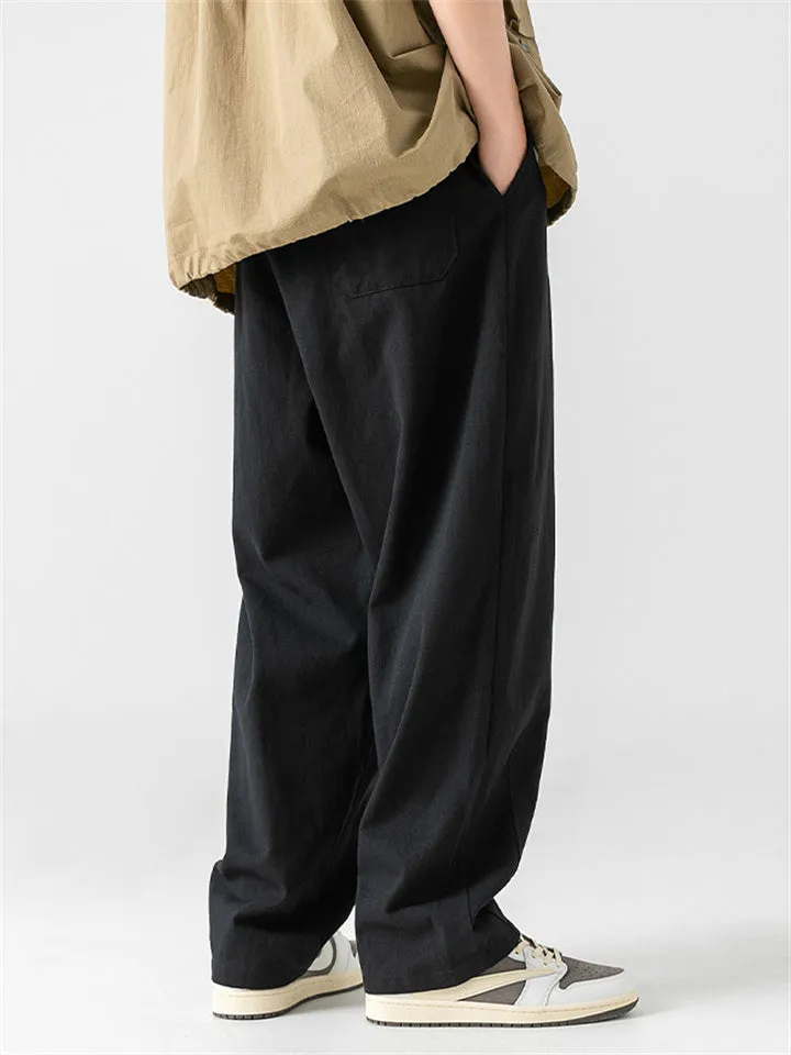 Hard-wearing All-match Pleated Trousers for Men
