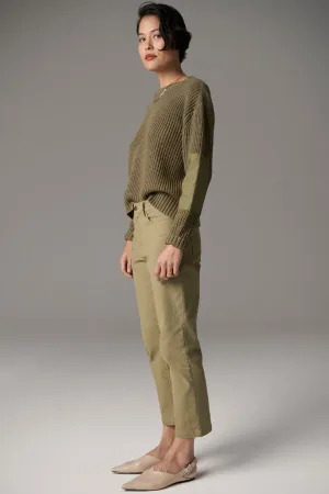 Harper Straight Crop Jean Sage