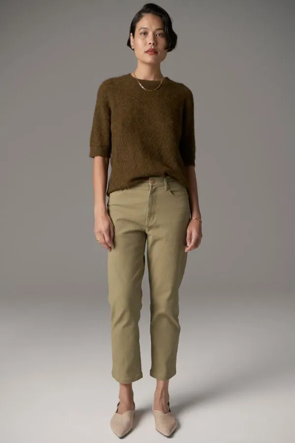 Harper Straight Crop Jean Sage