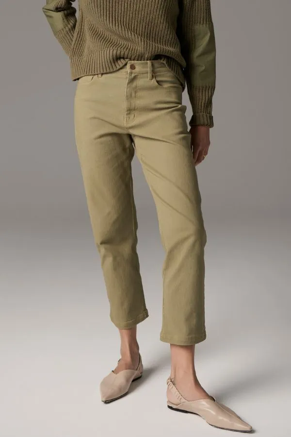 Harper Straight Crop Jean Sage