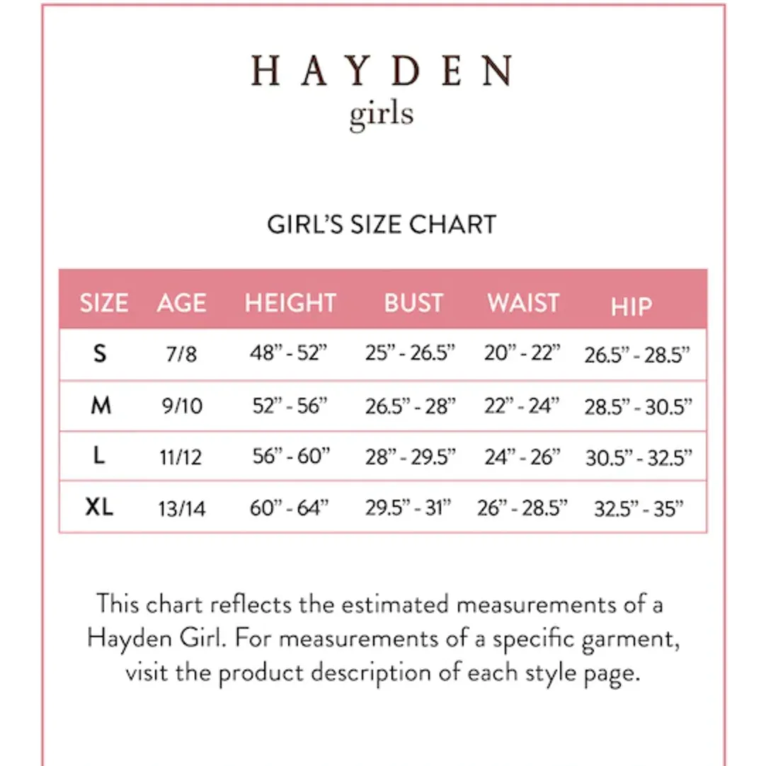 Hayden Girls Textured Floral Knit Ruffle Detail Tank