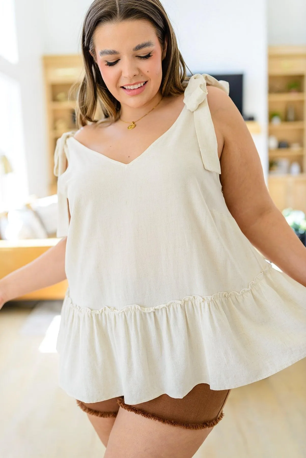 Hazel Blues® | All Tied Up Peplum Tank