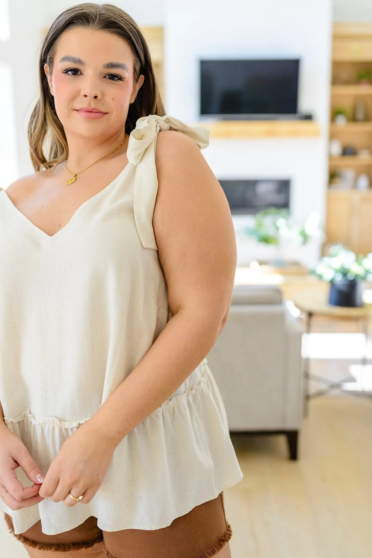 Hazel Blues® | All Tied Up Peplum Tank
