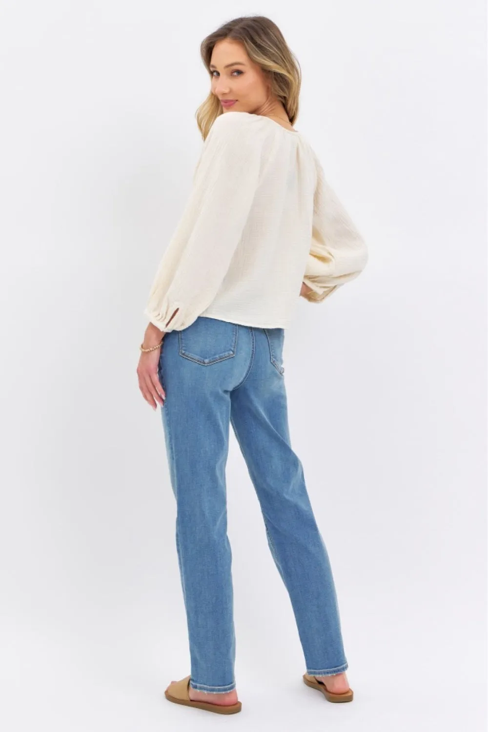 Hazel Blues® |  Judy Blue High Waist Straight Jeans