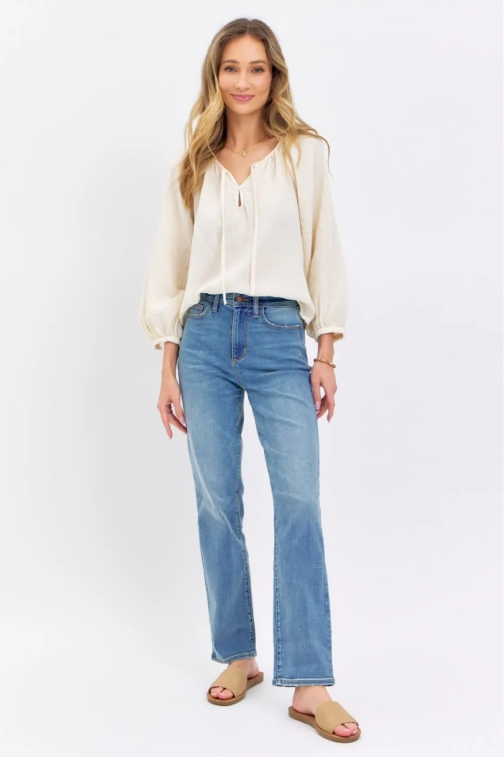 Hazel Blues® |  Judy Blue High Waist Straight Jeans