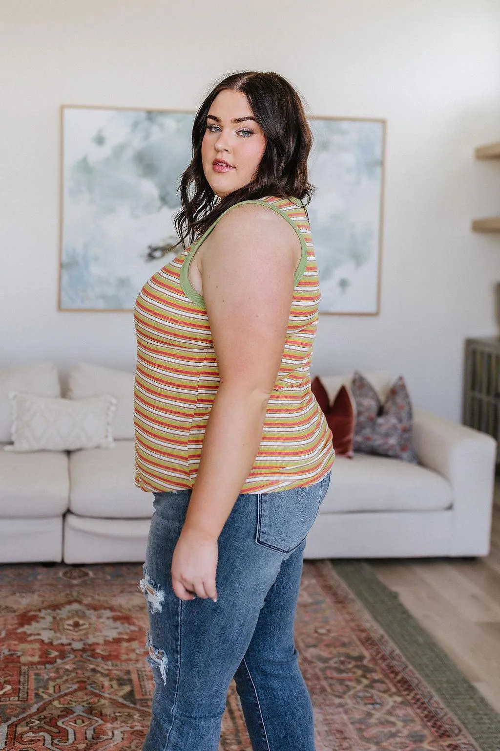 Hazel Blues® |  Now and Forever Striped Tank
