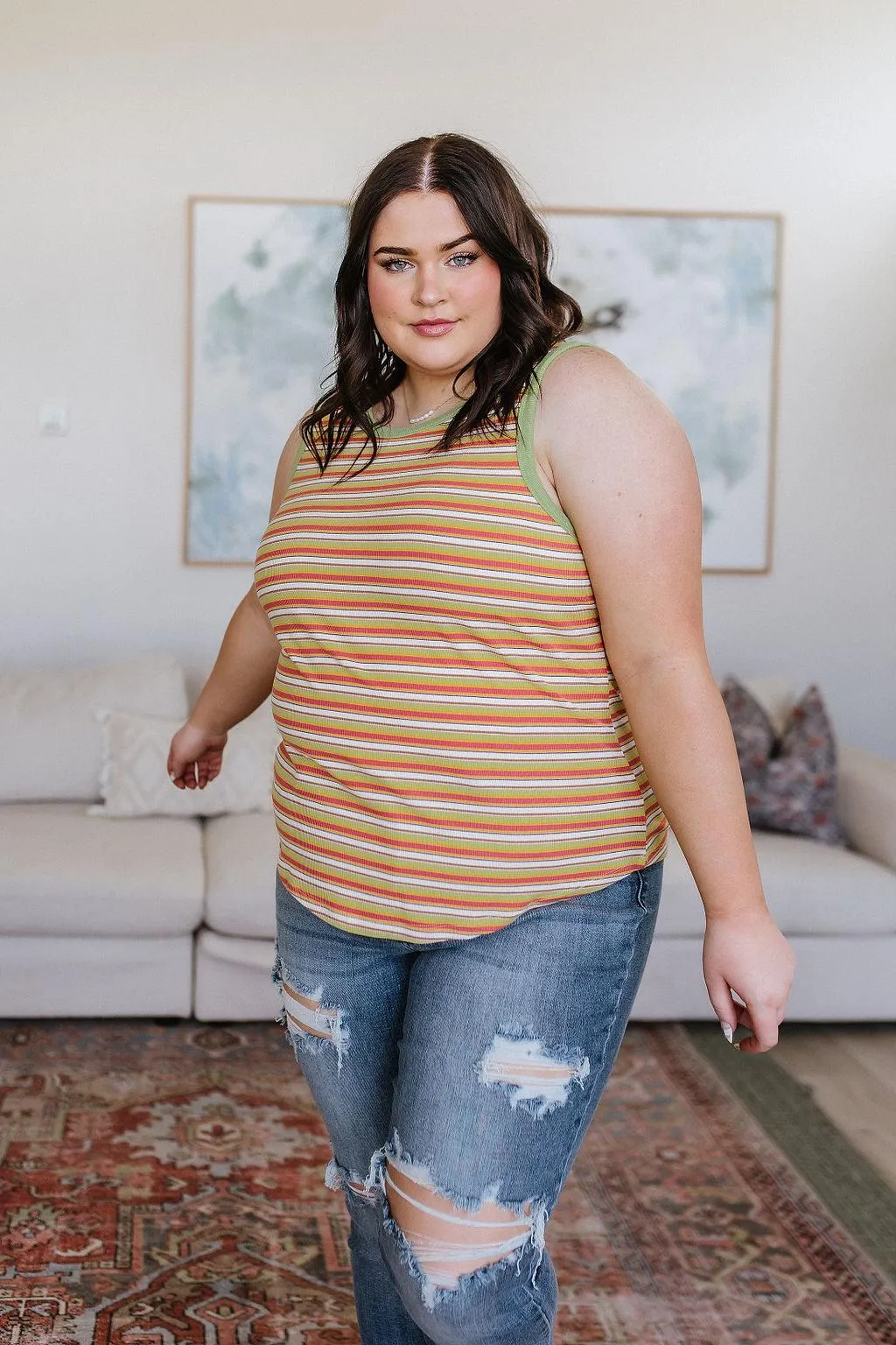 Hazel Blues® |  Now and Forever Striped Tank
