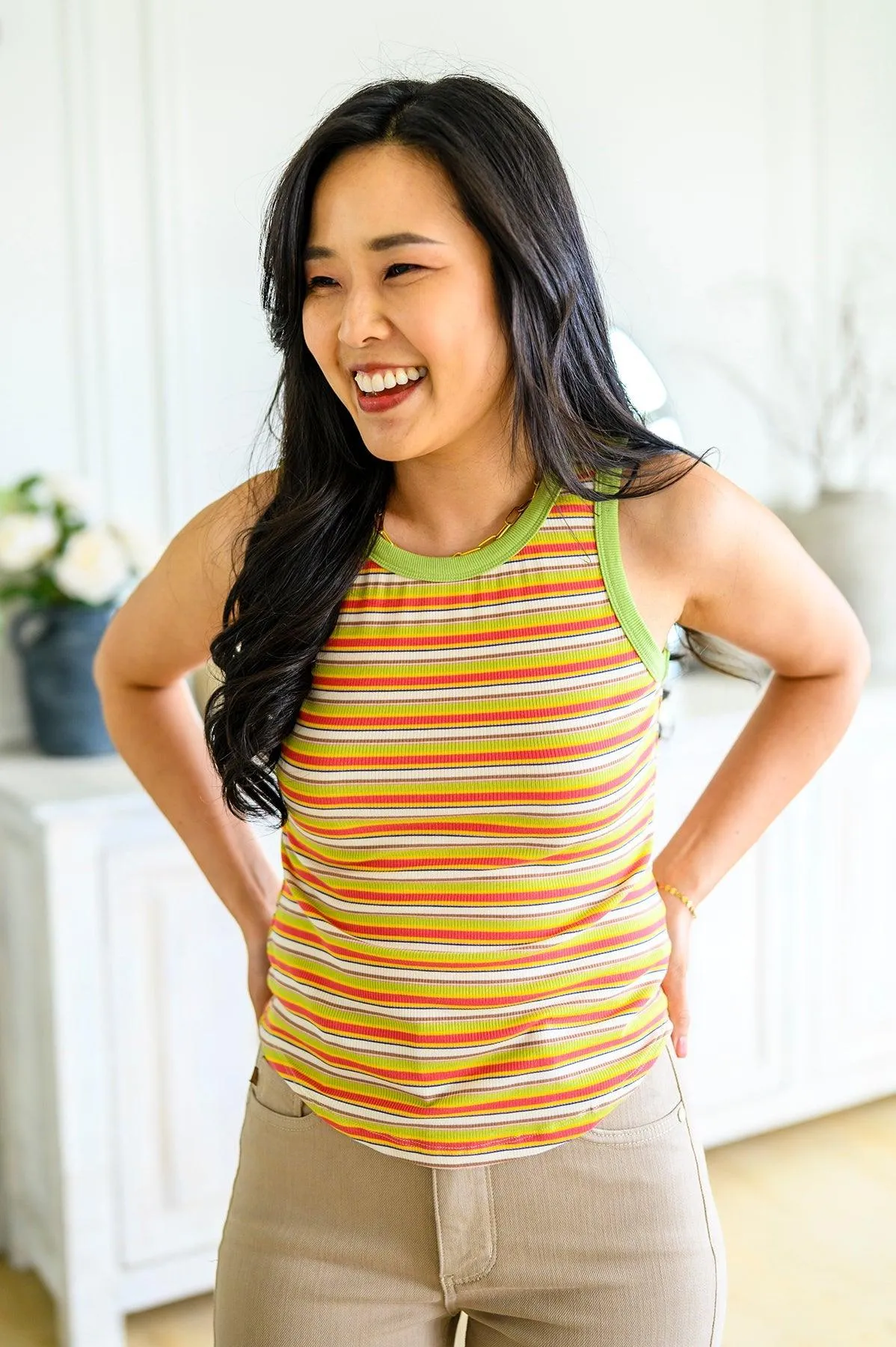 Hazel Blues® |  Now and Forever Striped Tank