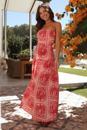 Hazel Blues® |  Printed Halter Neck Maxi Dress