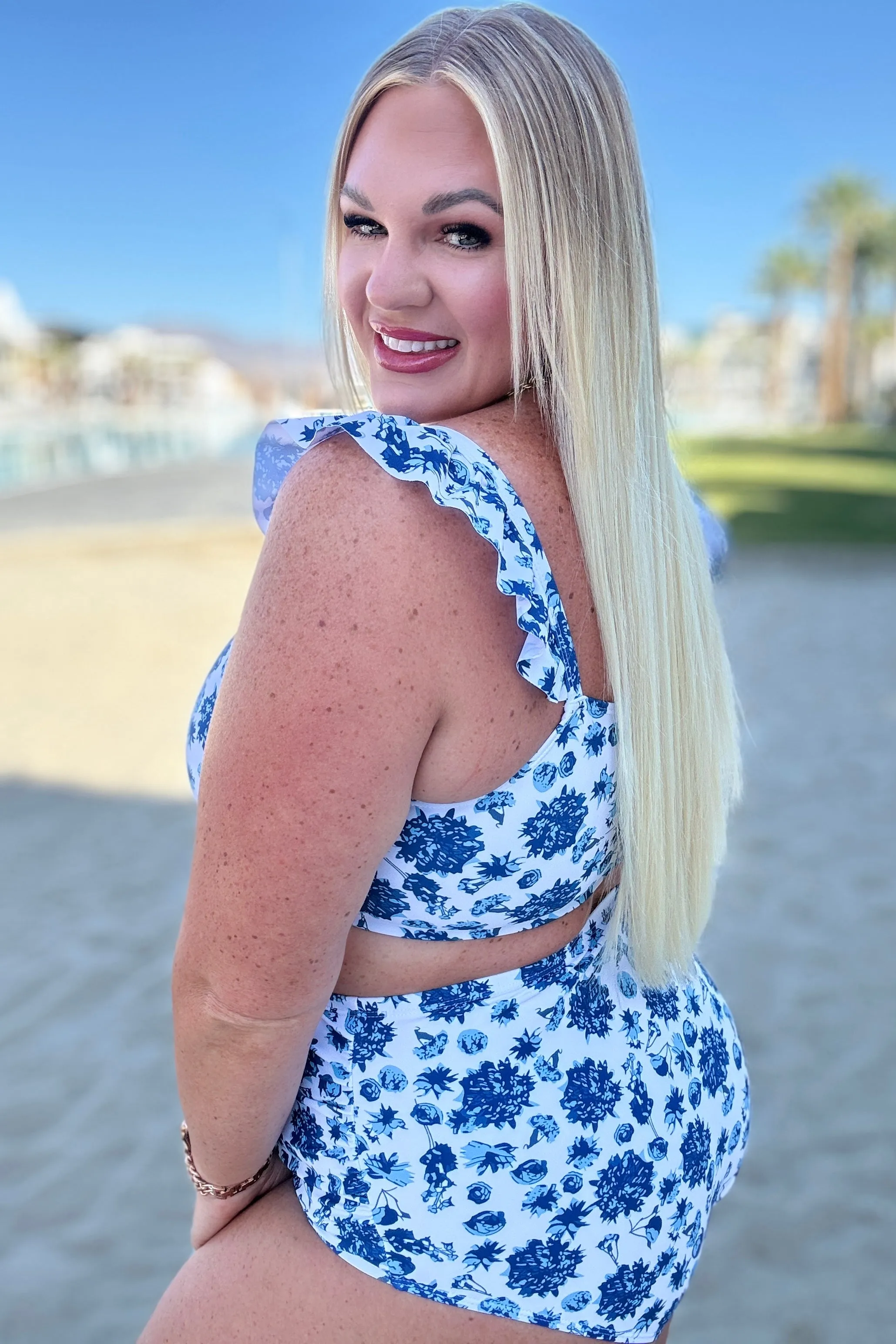 Hazel Blues® |  Samoa Floral Swim Top