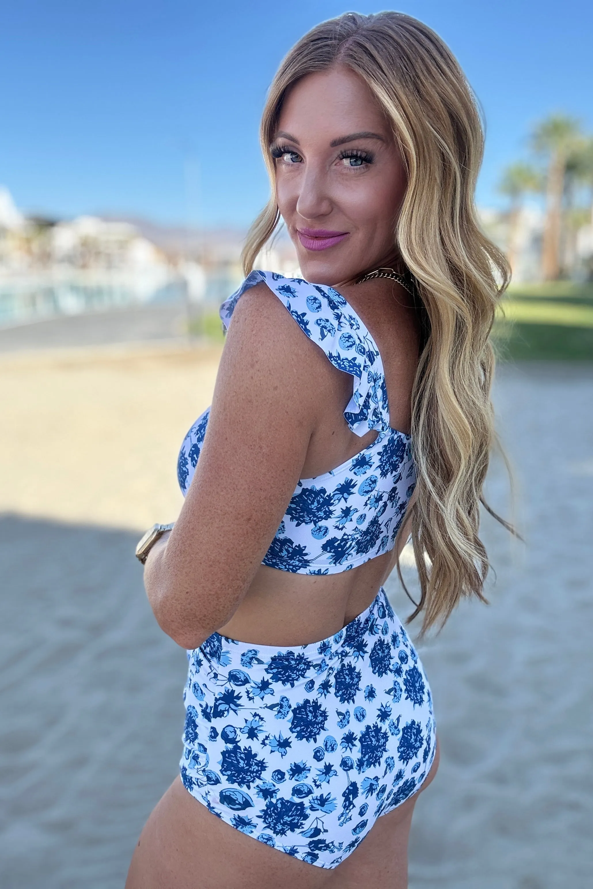 Hazel Blues® |  Samoa Floral Swim Top