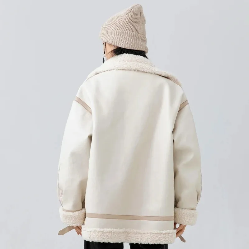 Heating Fur Leather Jacket