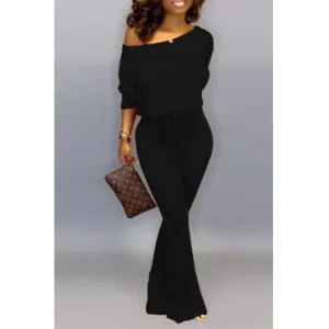 Her Shoulder-Out One Piece/Black