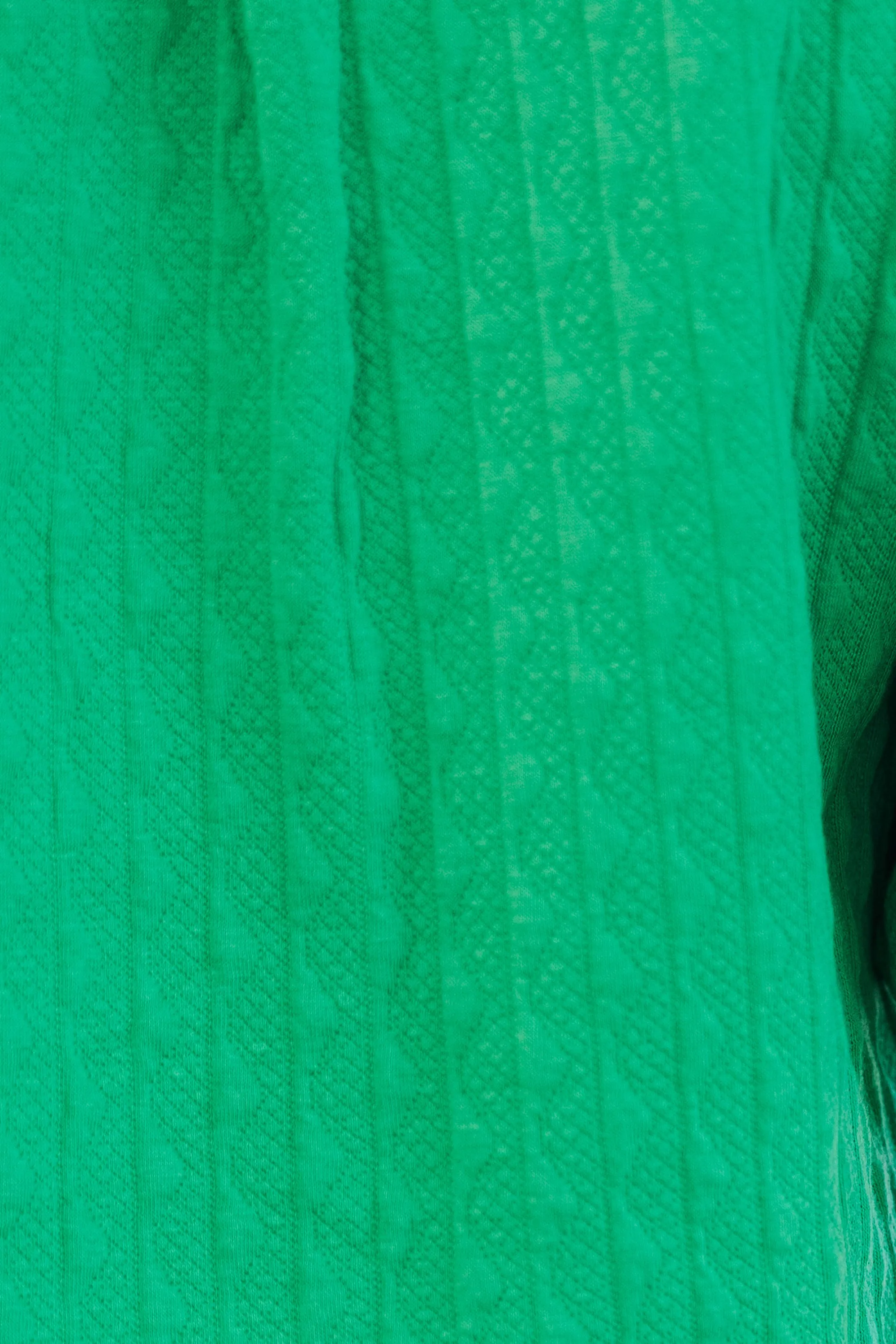 Here Today Green Textured Blouse