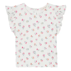 Hermance White Felicita Flower T-Shirt