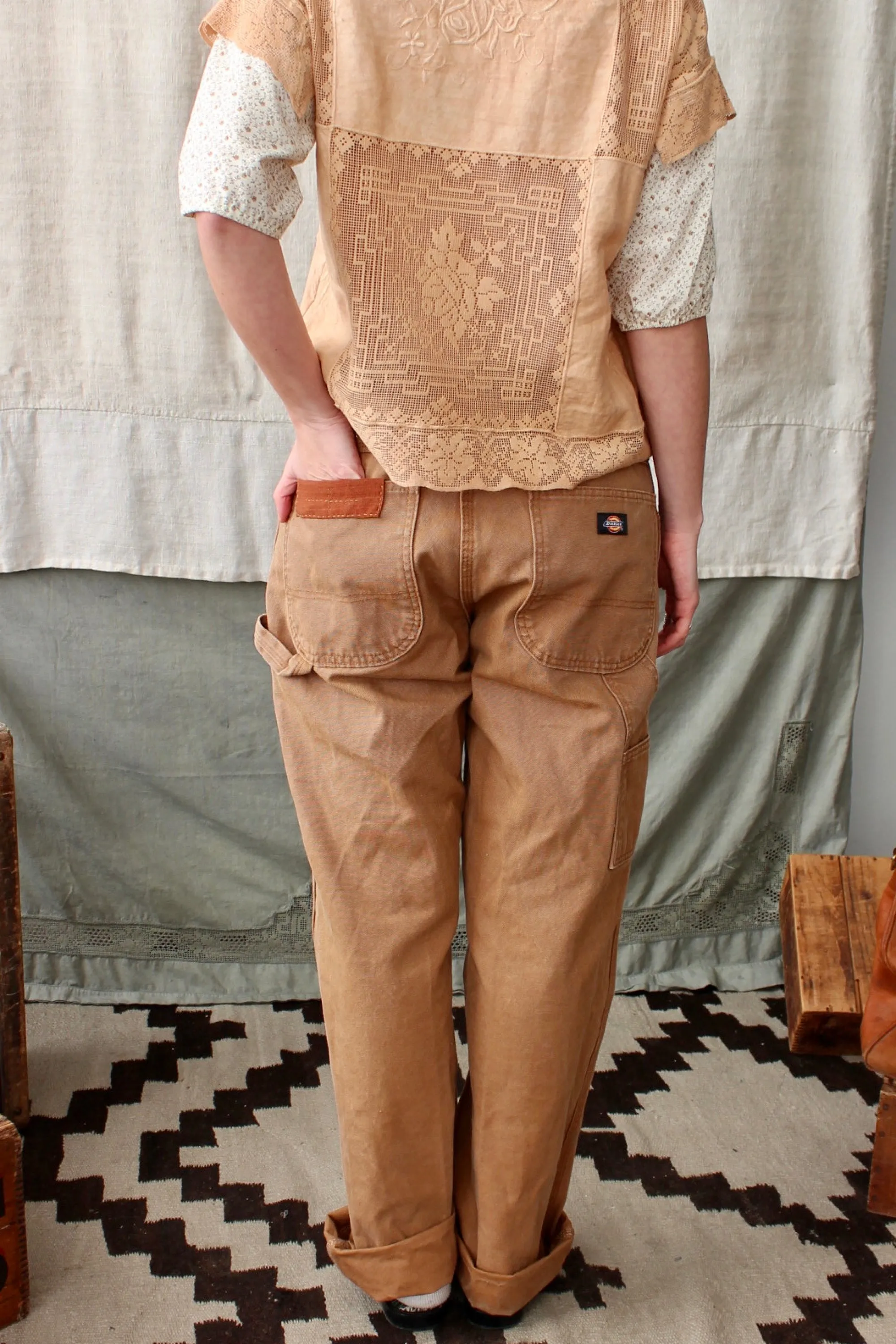 HF153 The Highlands Foundry Patched Canvas Workwear Pants