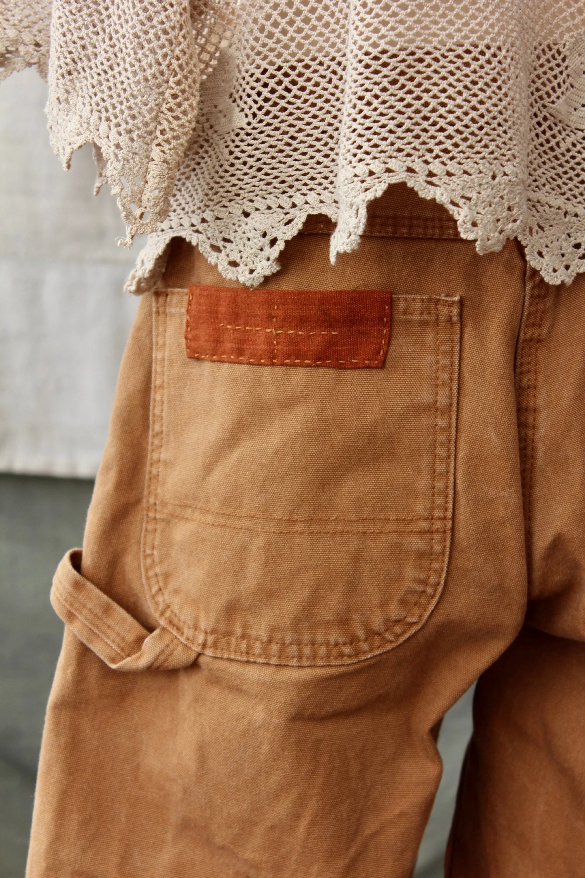 HF153 The Highlands Foundry Patched Canvas Workwear Pants