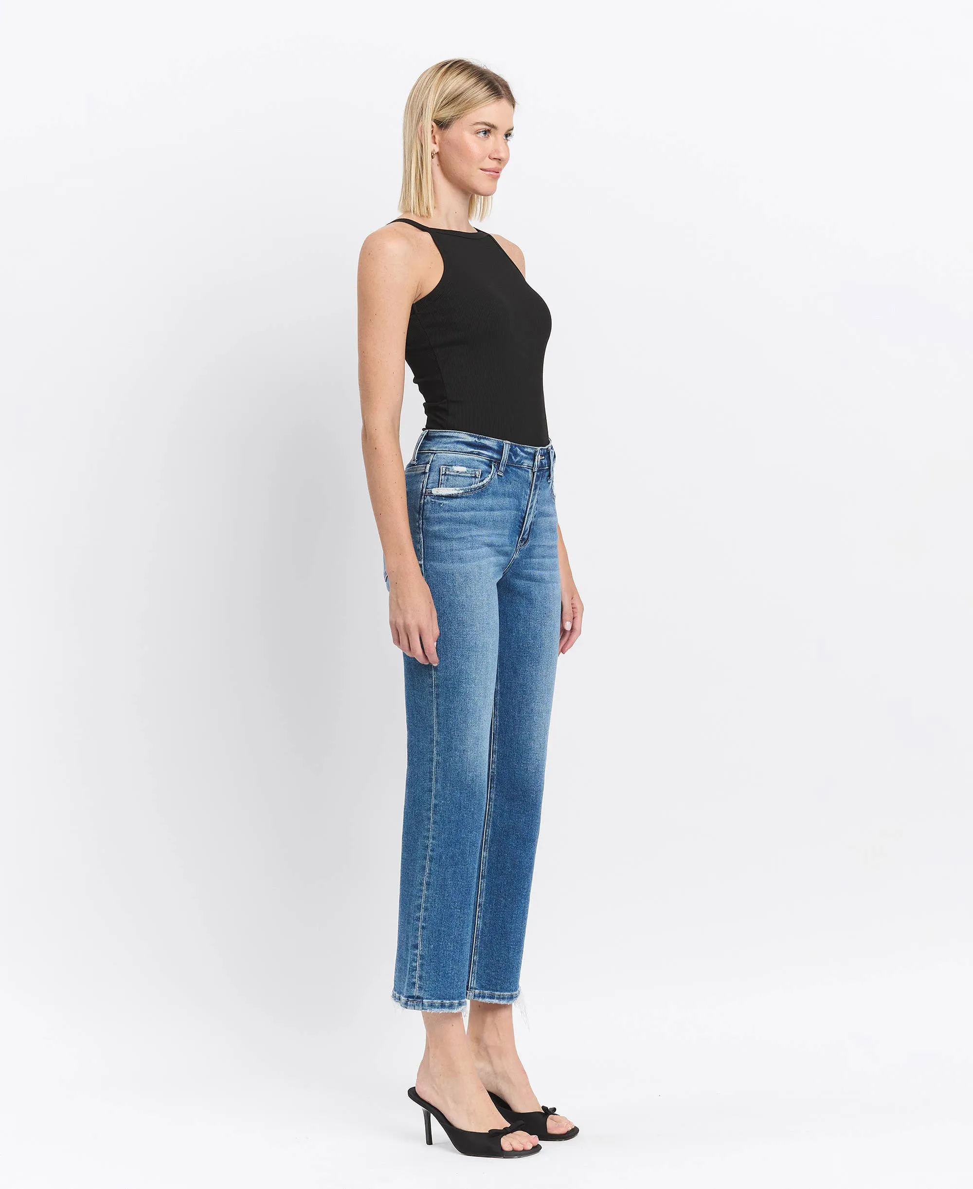 HIGH RISE ANKLE STRAIGHT JEAN