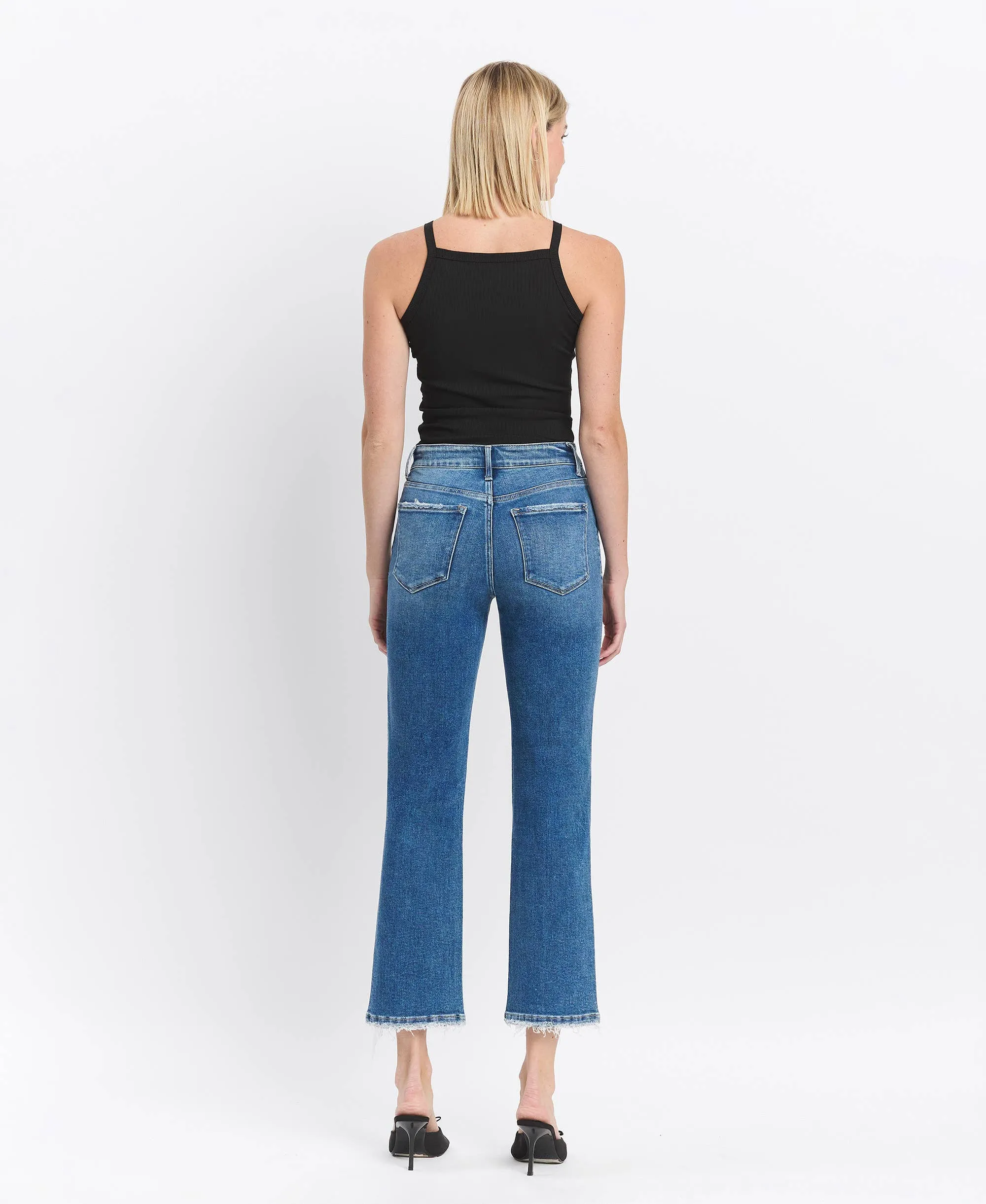 HIGH RISE ANKLE STRAIGHT JEAN