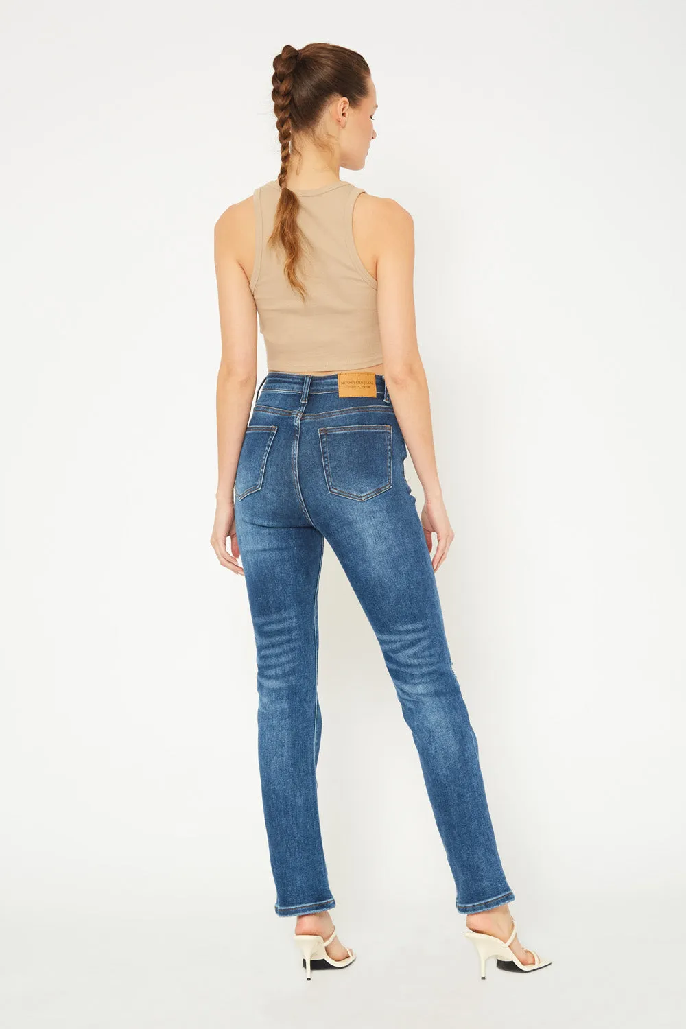 High-rise Dark blue skinny jeans