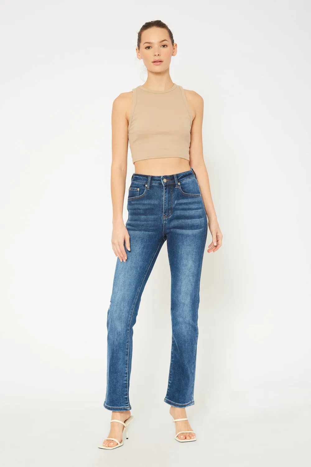 High-rise Dark blue skinny jeans