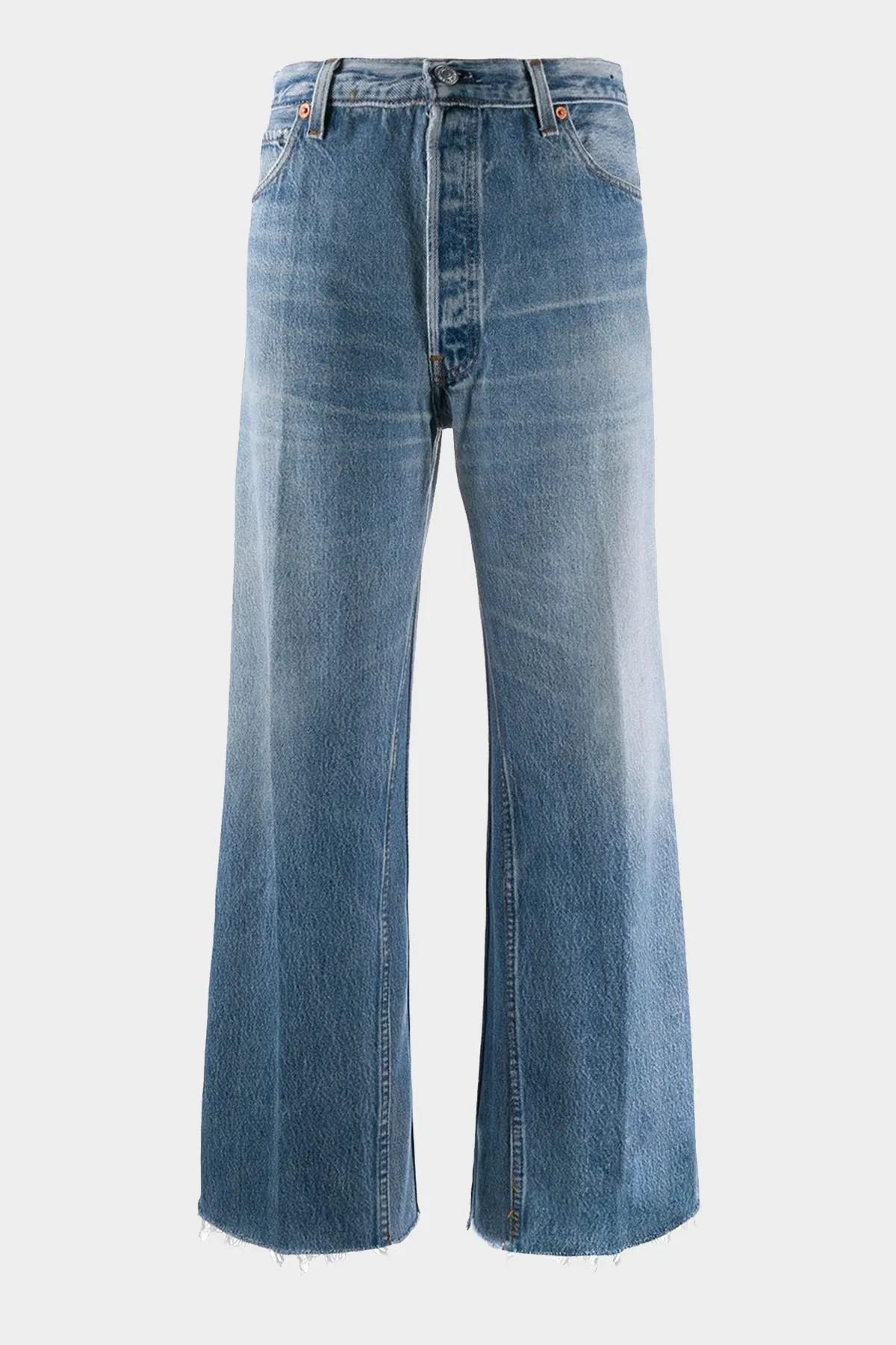 High Rise Wide Leg Crop in Indigo