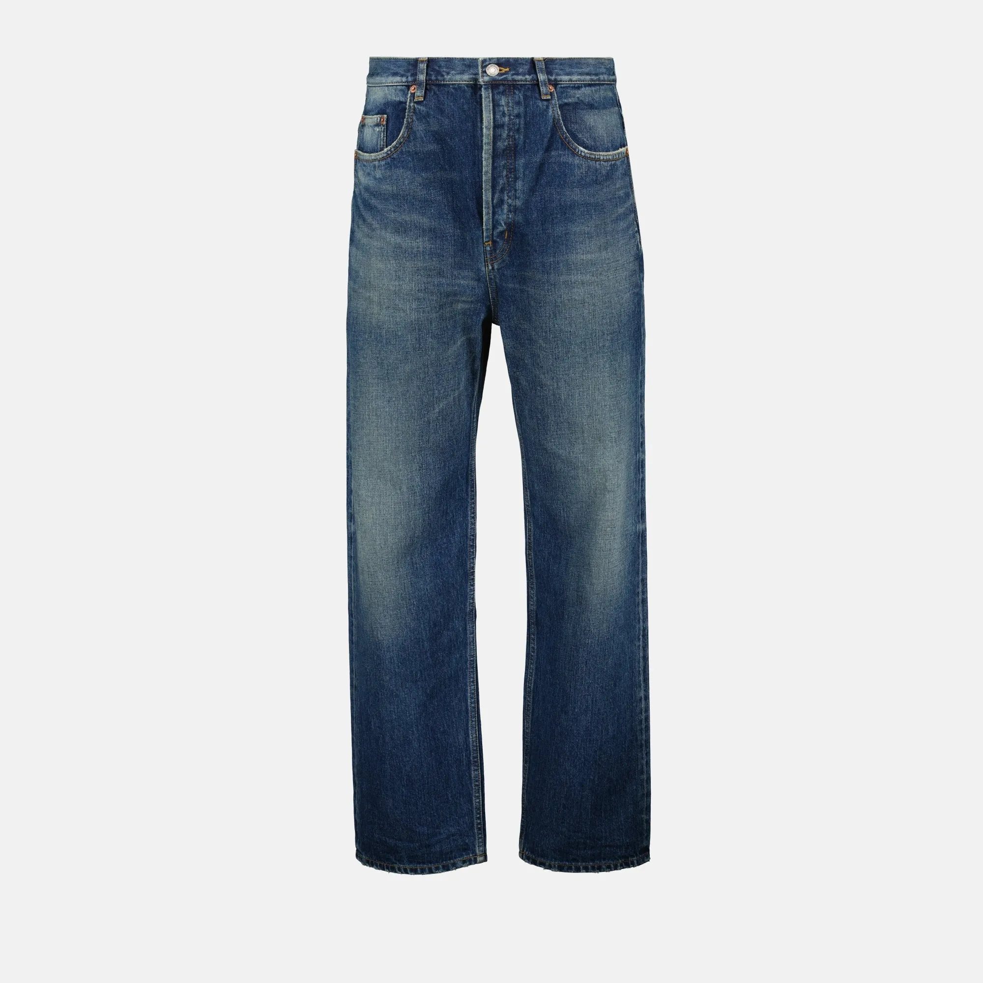 High-Waisted Denim Jeans