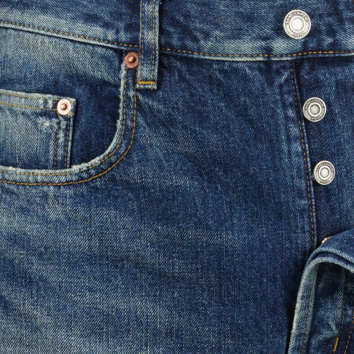 High-Waisted Denim Jeans