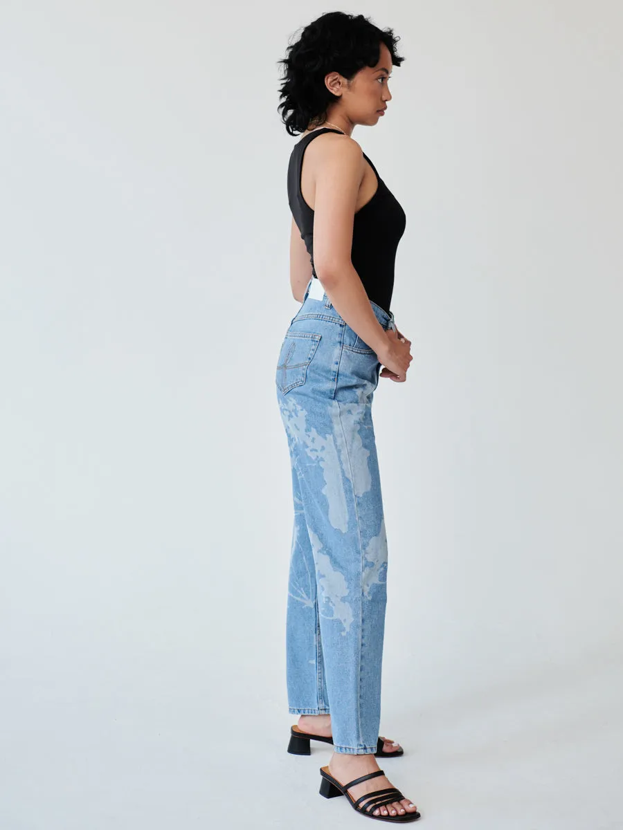 High Waisted Organic & Recycled Laser Dandelion Jeans
