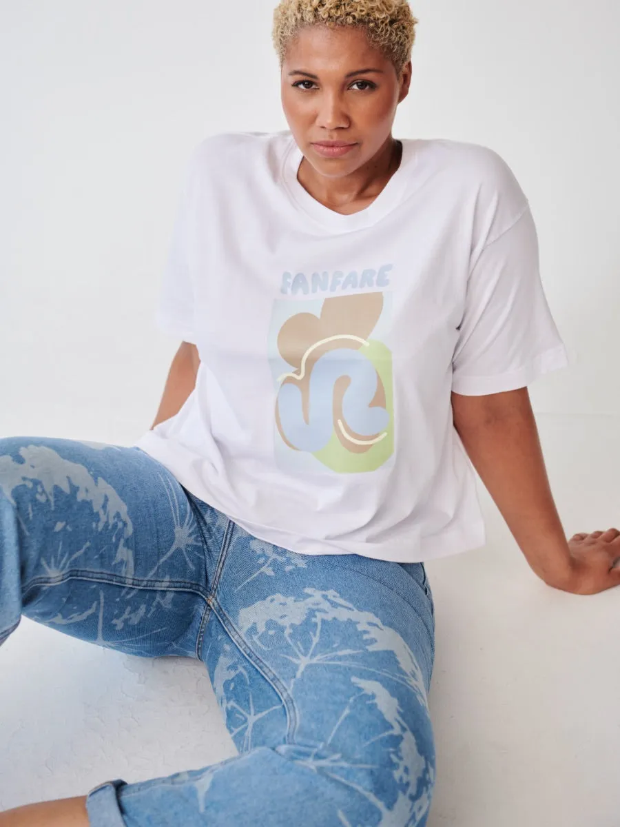 High Waisted Organic & Recycled Laser Dandelion Jeans