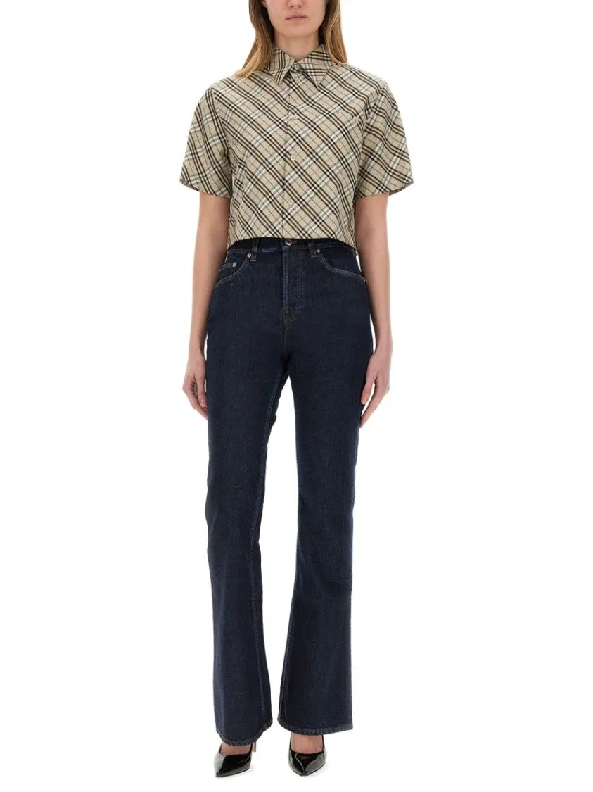 High-Waisted Straight Jeans