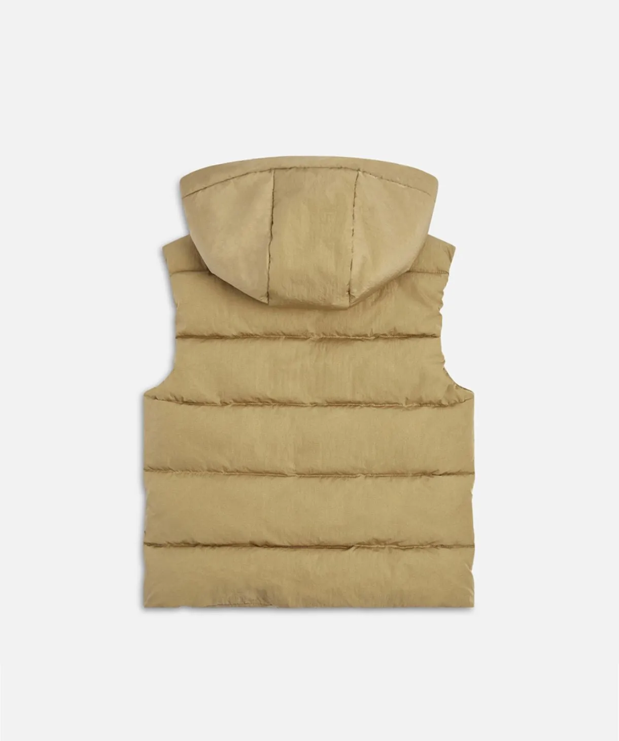 Hooded Puffer Vest - Gold