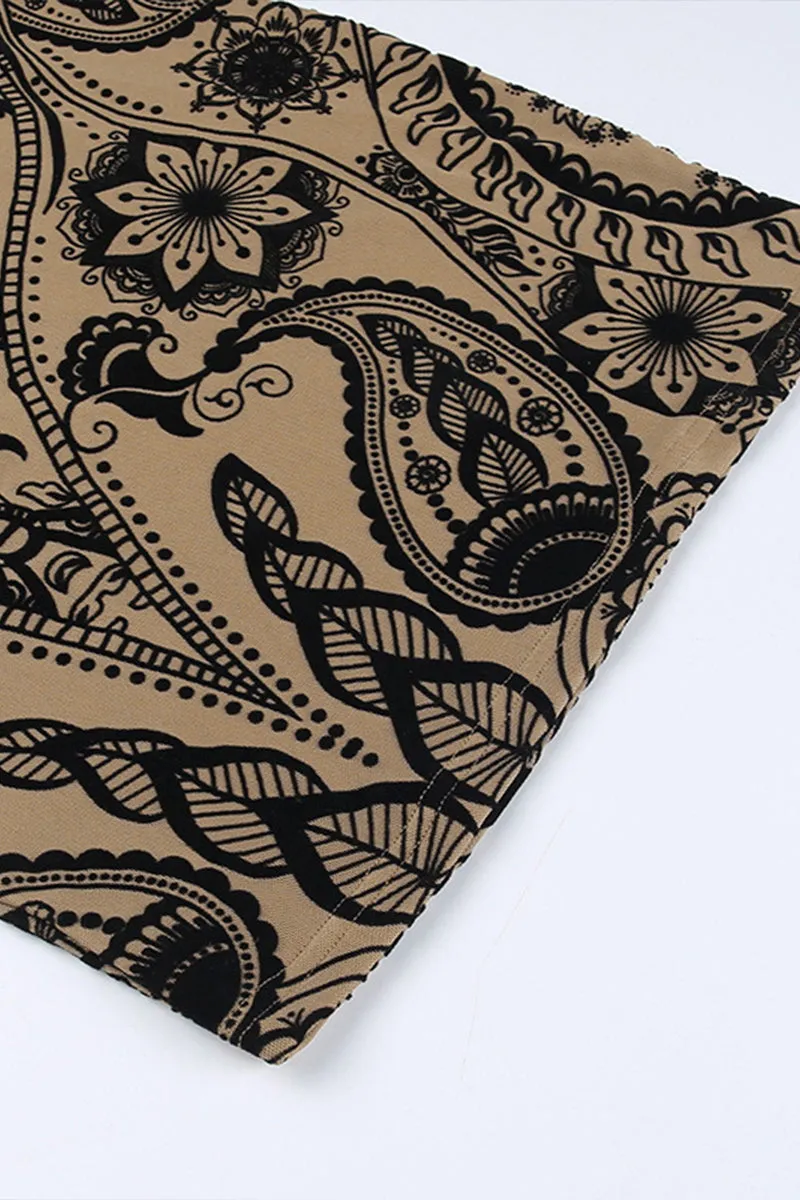 HUP1125 Printed Cutout Mini Dress