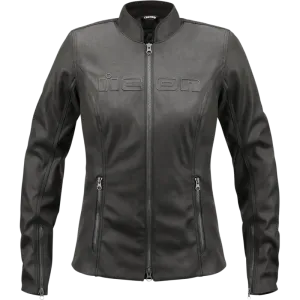 Icon Tuscadero2 Womens Motorcycle Leather Jacket - Black