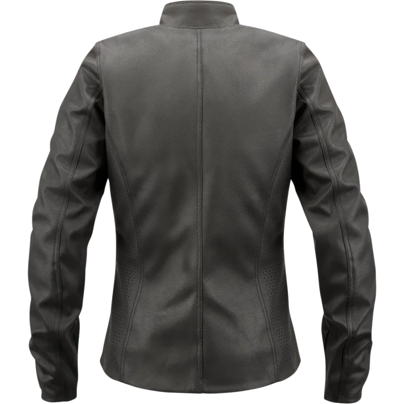 Icon Tuscadero2 Womens Motorcycle Leather Jacket - Black