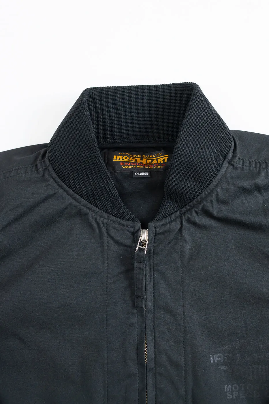 IHJ-145-BLK - 7oz Rubber Wax Coated Windbreaker - Black