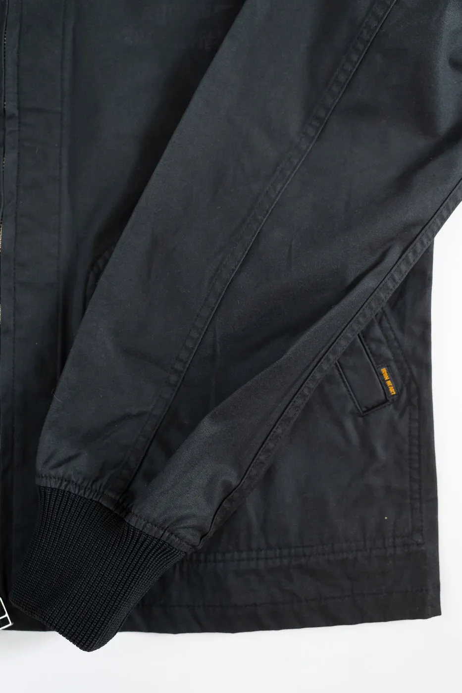 IHJ-145-BLK - 7oz Rubber Wax Coated Windbreaker - Black