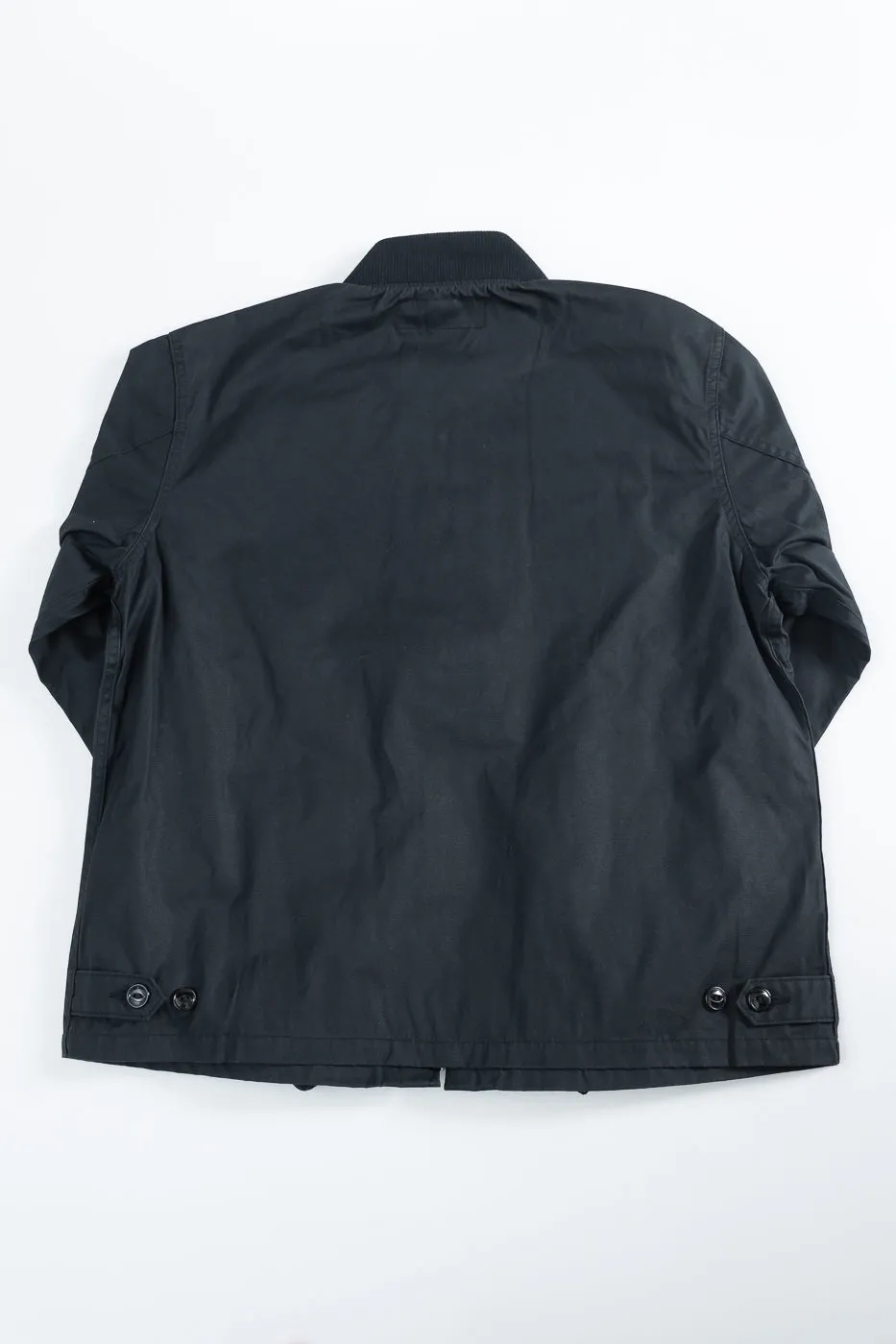 IHJ-145-BLK - 7oz Rubber Wax Coated Windbreaker - Black