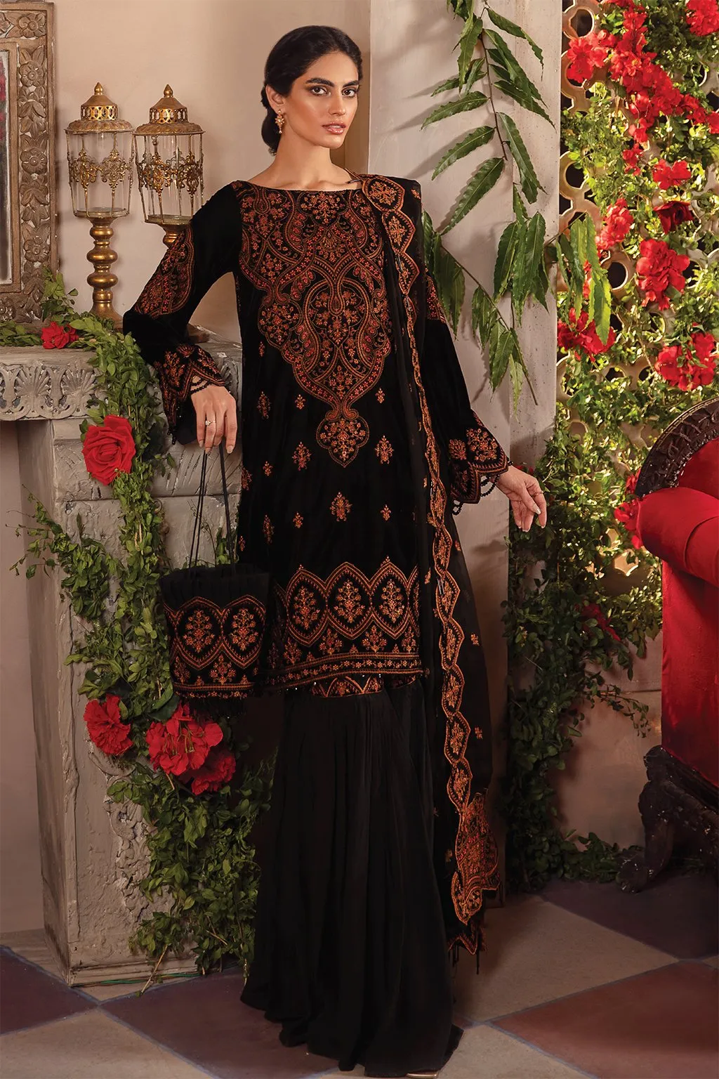 IMC-01 MYTH-3PC |  Iznik Meraki Luxury Chiffon Collection 2021 | Unstitched Embroidered Luxury Chiffon Suits