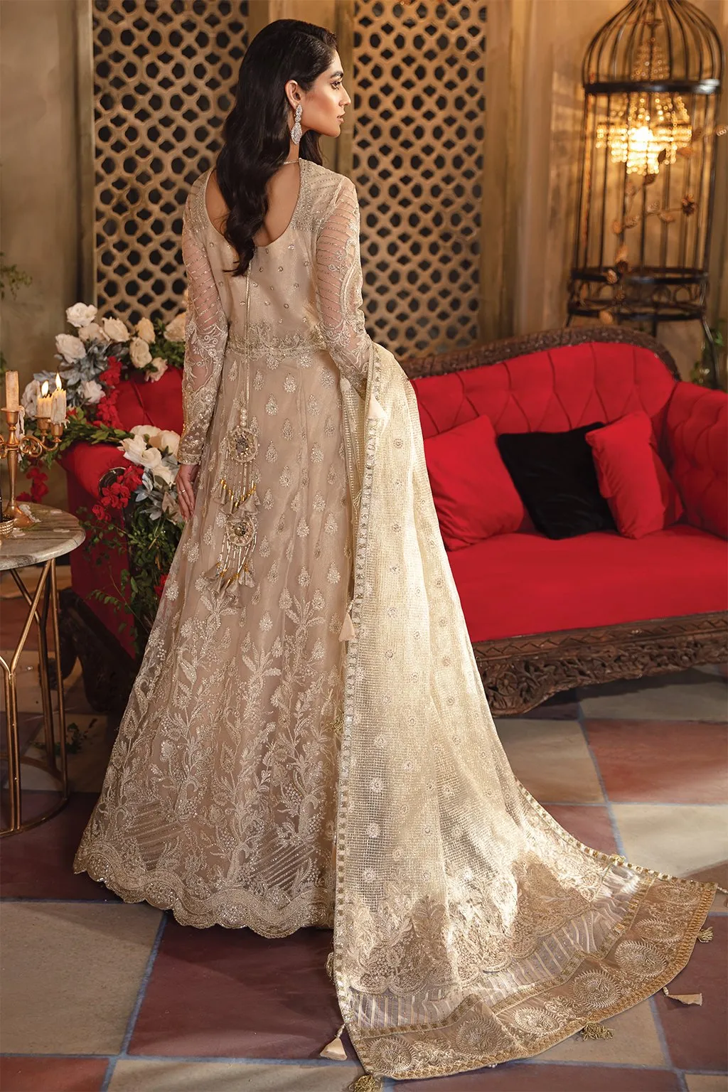 IMC-06 CANDLELIGHT- 3PC |  Iznik Meraki Luxury Chiffon Collection 2021 | Unstitched Embroidered Luxury Chiffon Suits