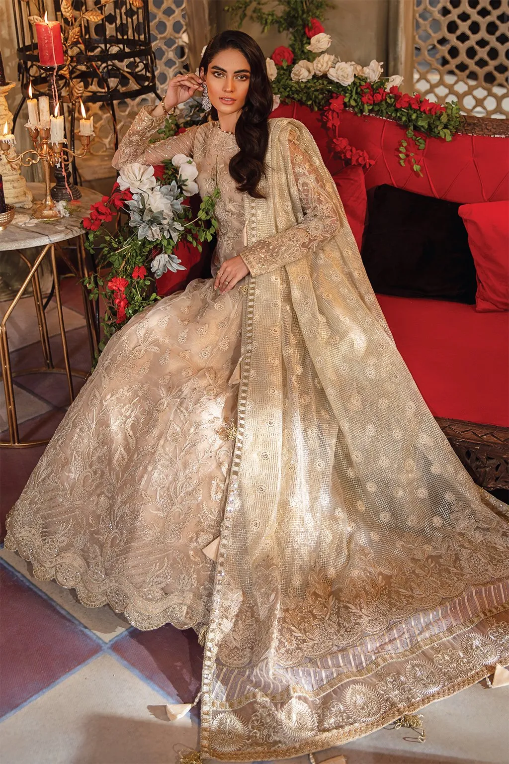 IMC-06 CANDLELIGHT- 3PC |  Iznik Meraki Luxury Chiffon Collection 2021 | Unstitched Embroidered Luxury Chiffon Suits