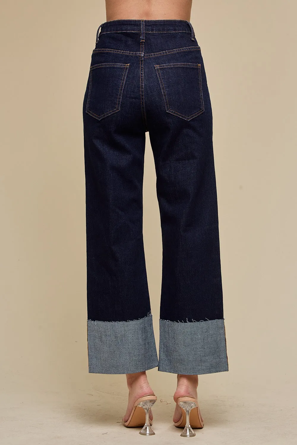 IN THOSE JEANS- STRAIGHT CUFFED JEANS