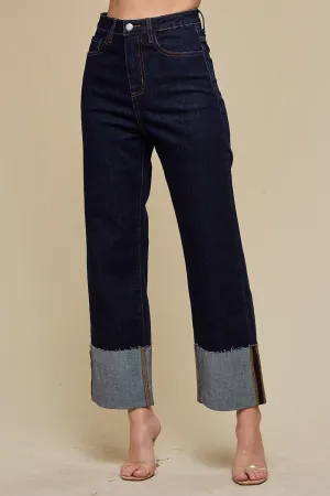 IN THOSE JEANS- STRAIGHT CUFFED JEANS