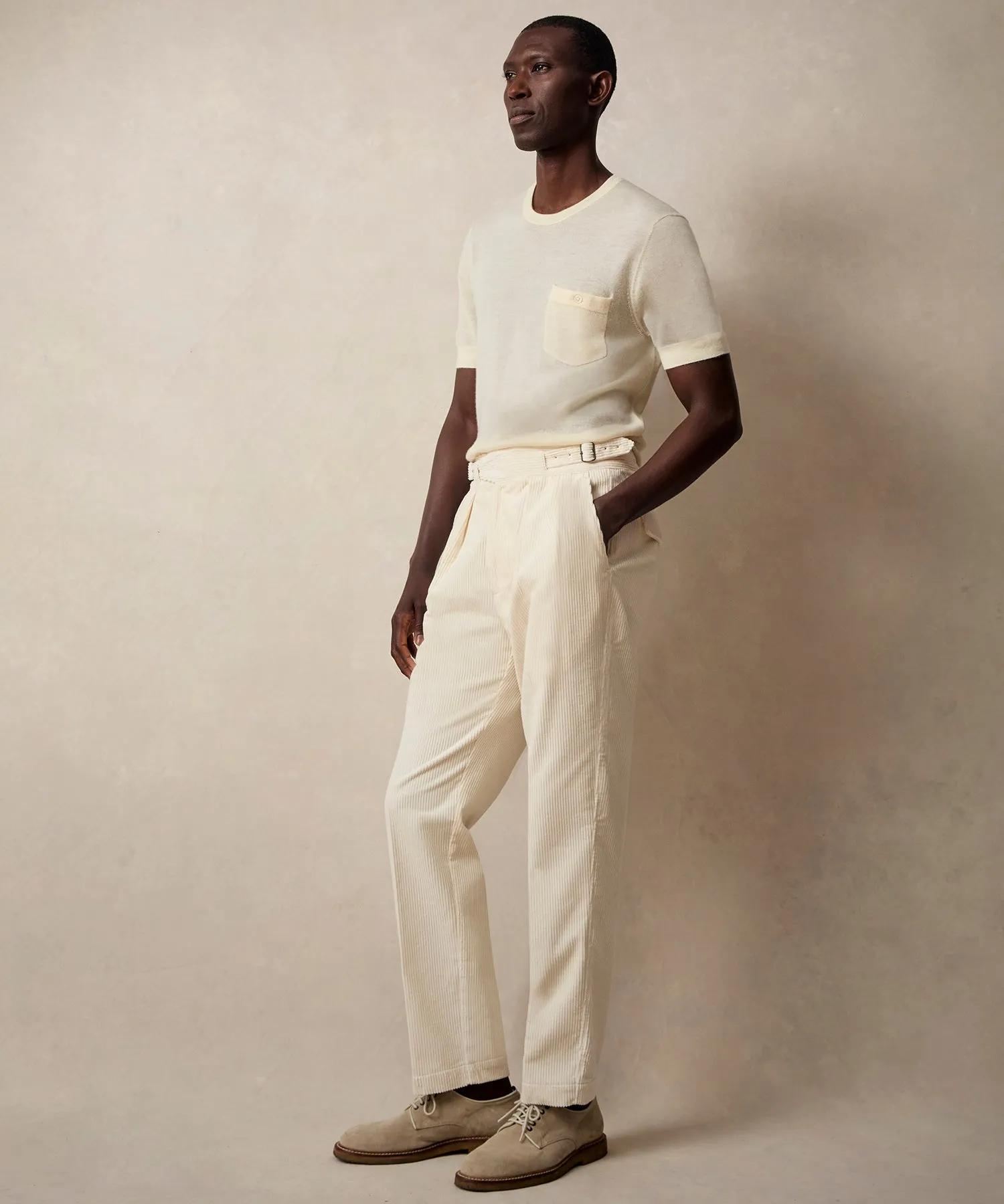 Italian Wide Wale Corduroy Gurkha Trouser