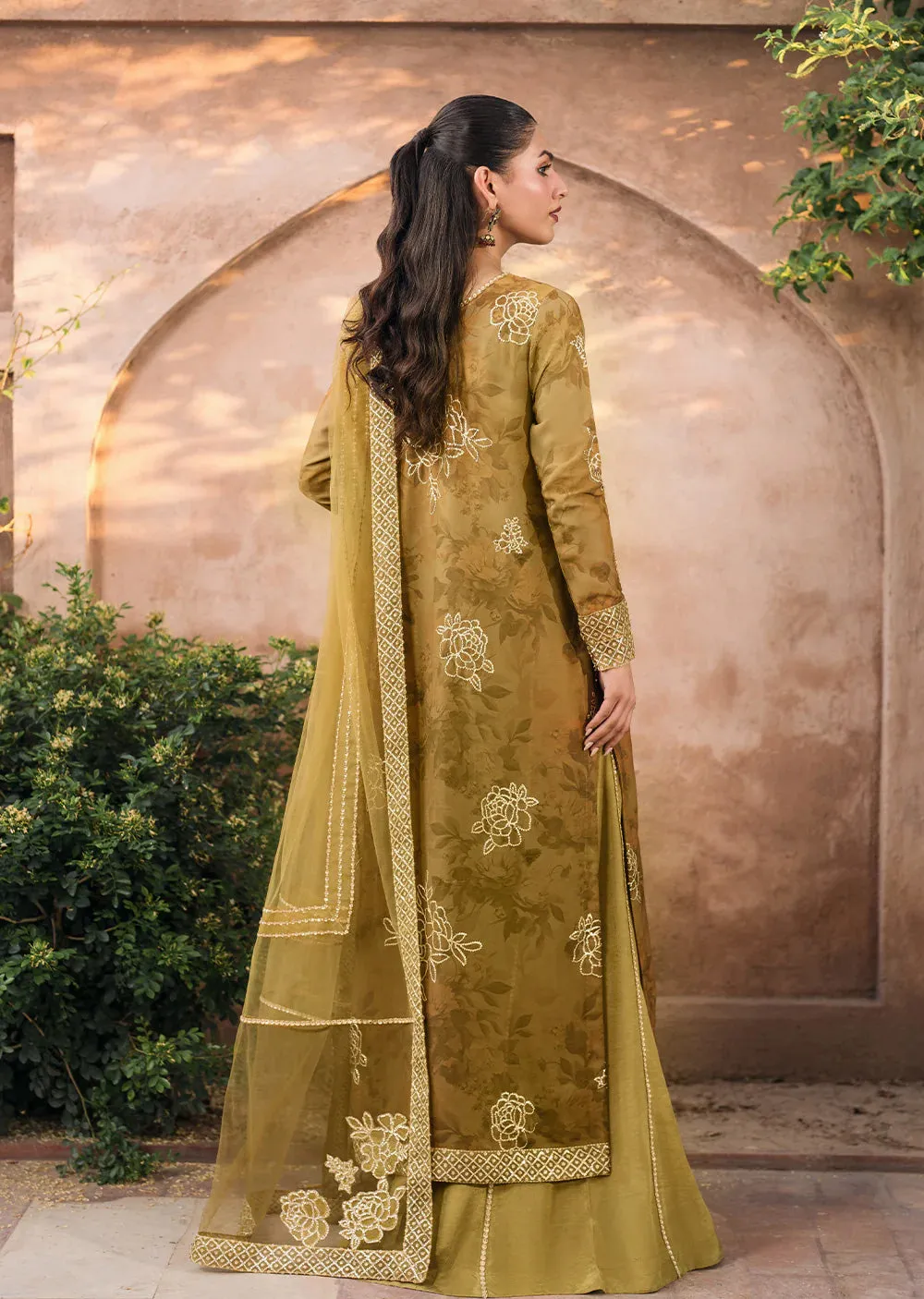 IZKN-08 - Mustard Readymade - Bandhani Chiffon Collection by Iznik 2025
